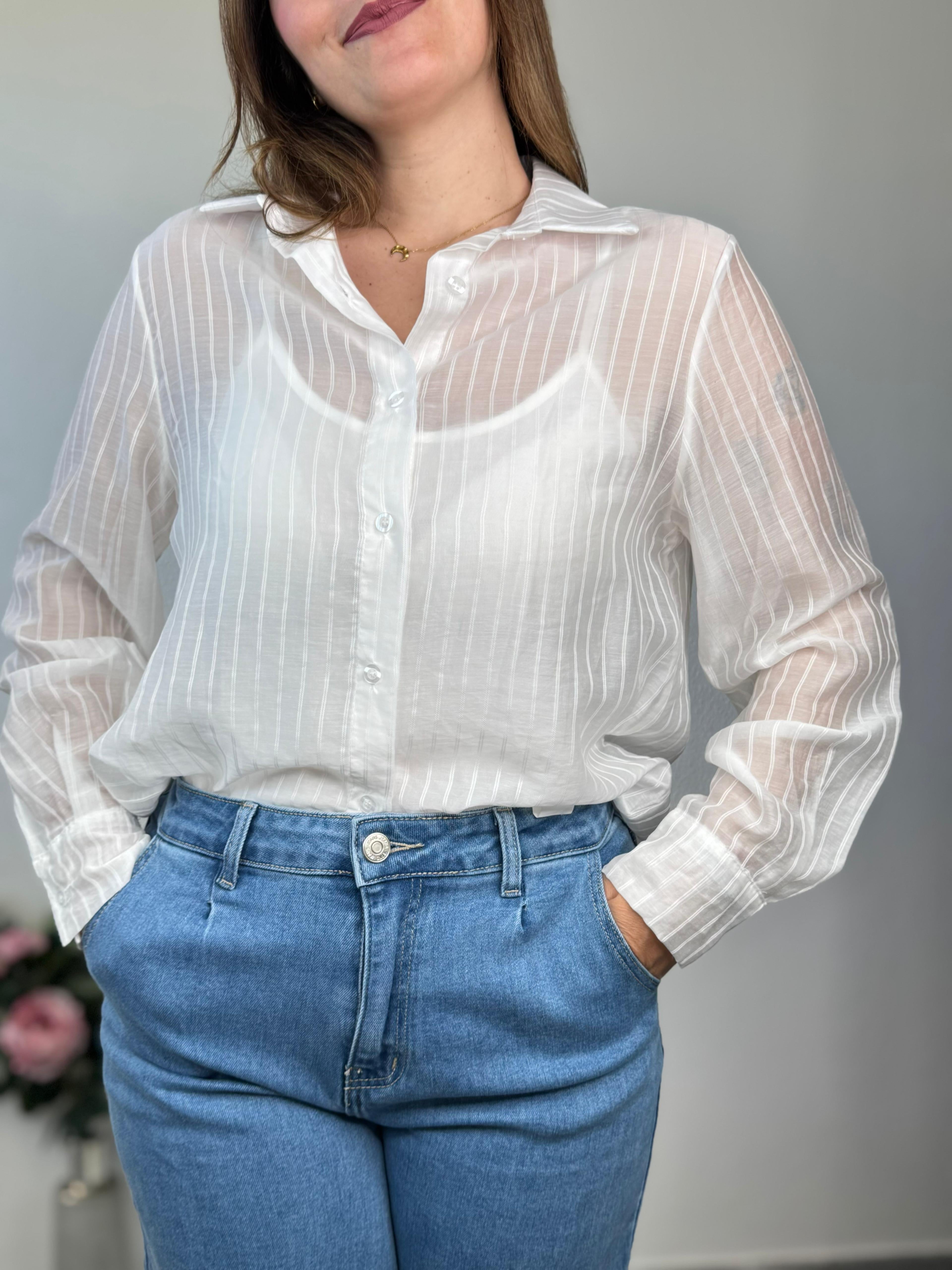 Camisa Blanca transparente
