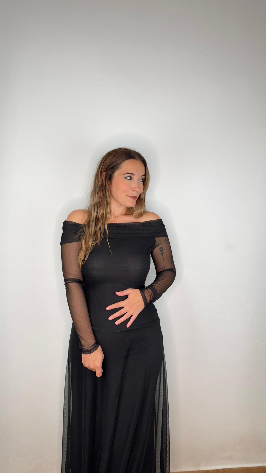Vestido Tul Negro