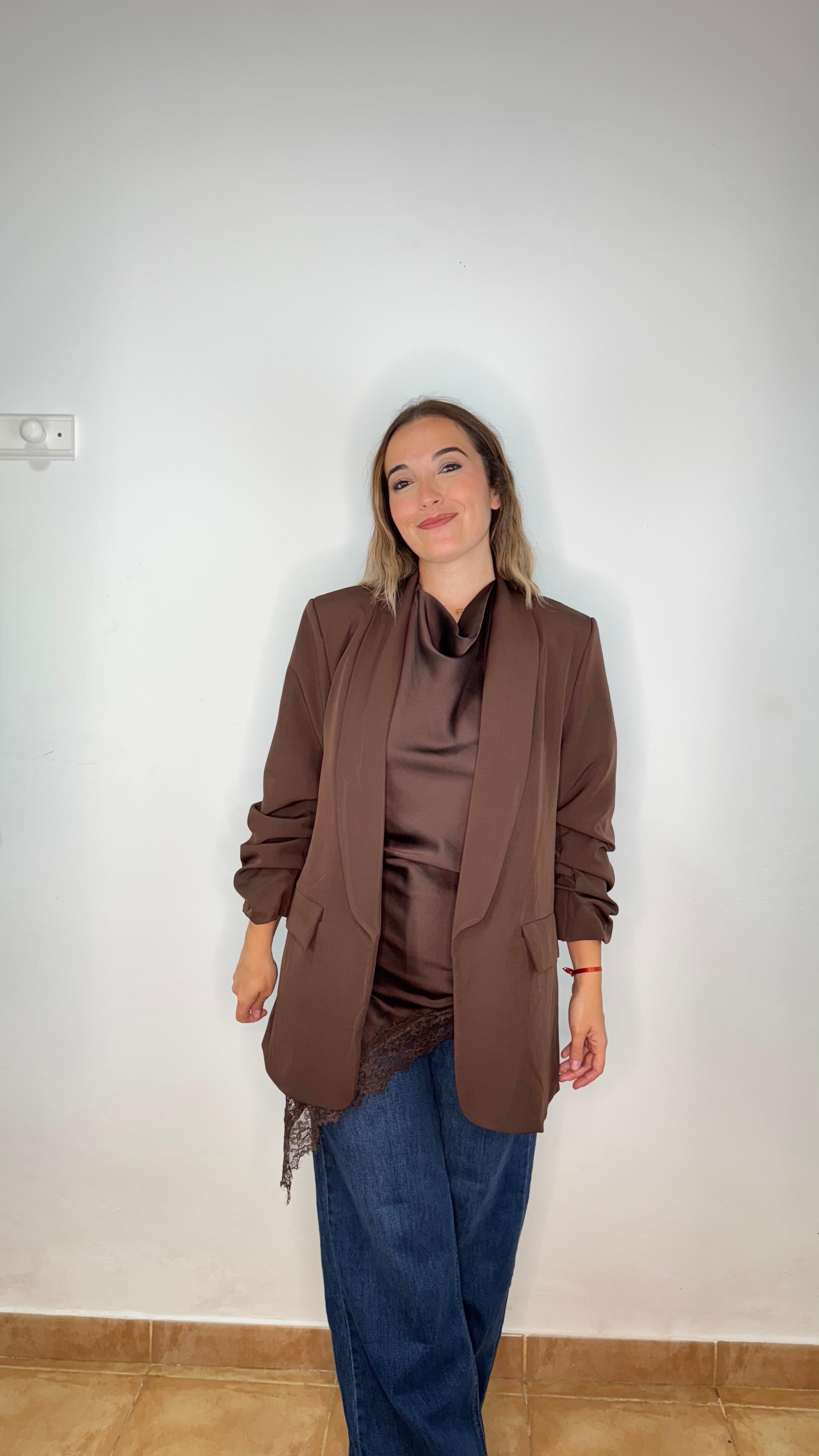 Blazer Manga Fruncida