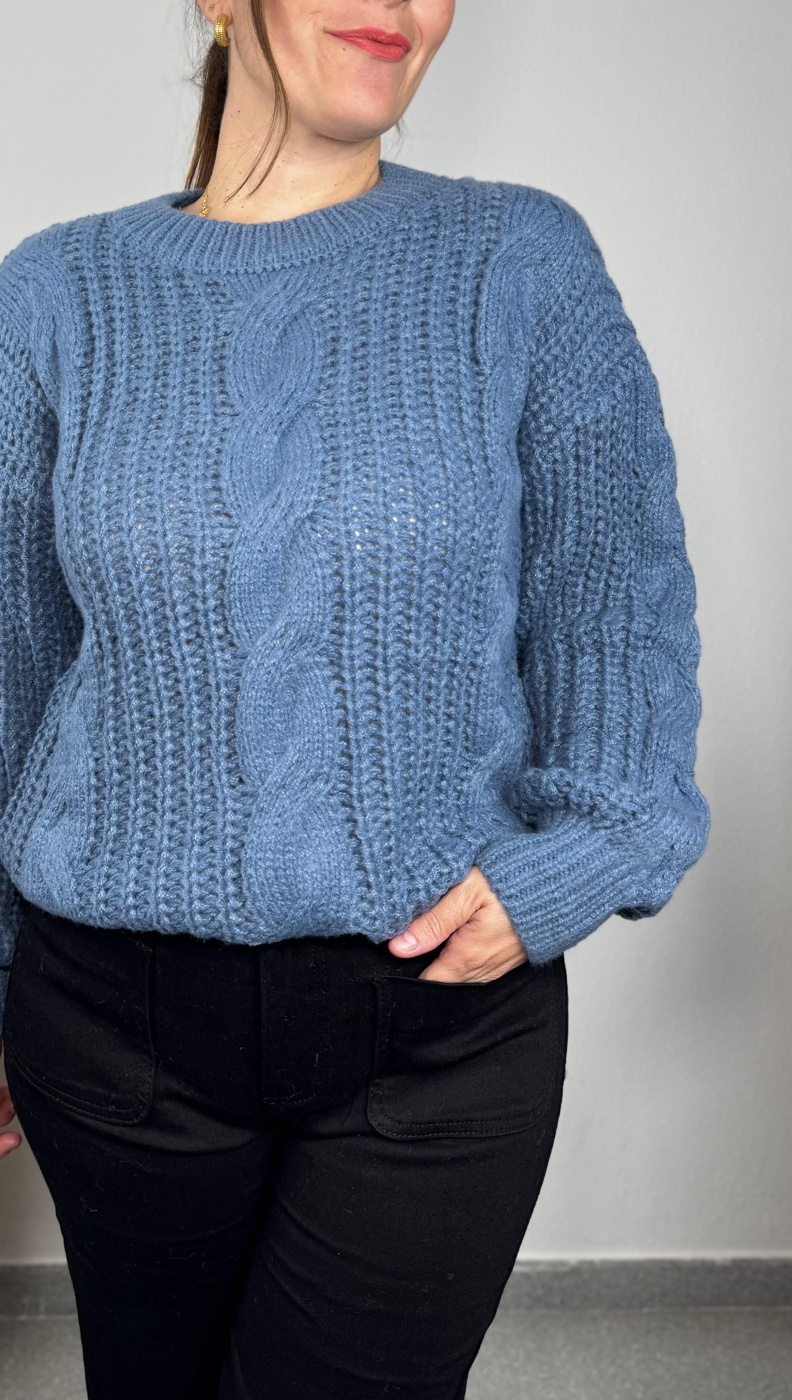 Jersey trenzado Azul