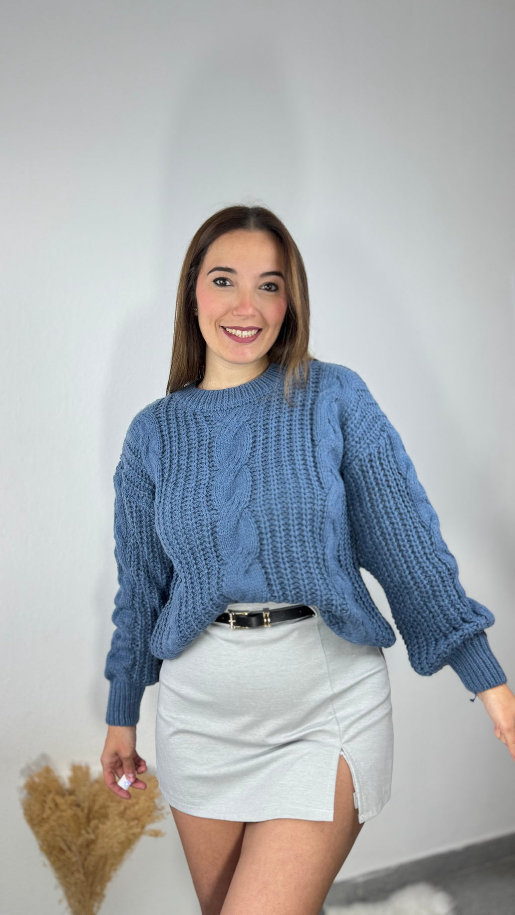 Jersey trenzado Azul