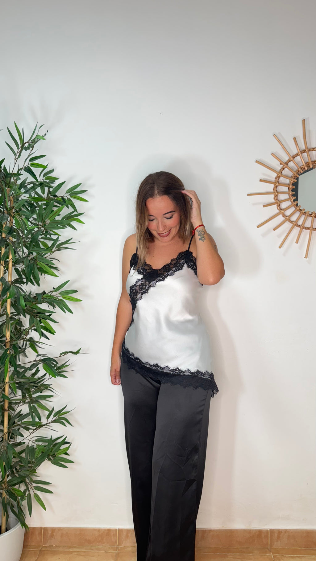 Lencero blanco y negro