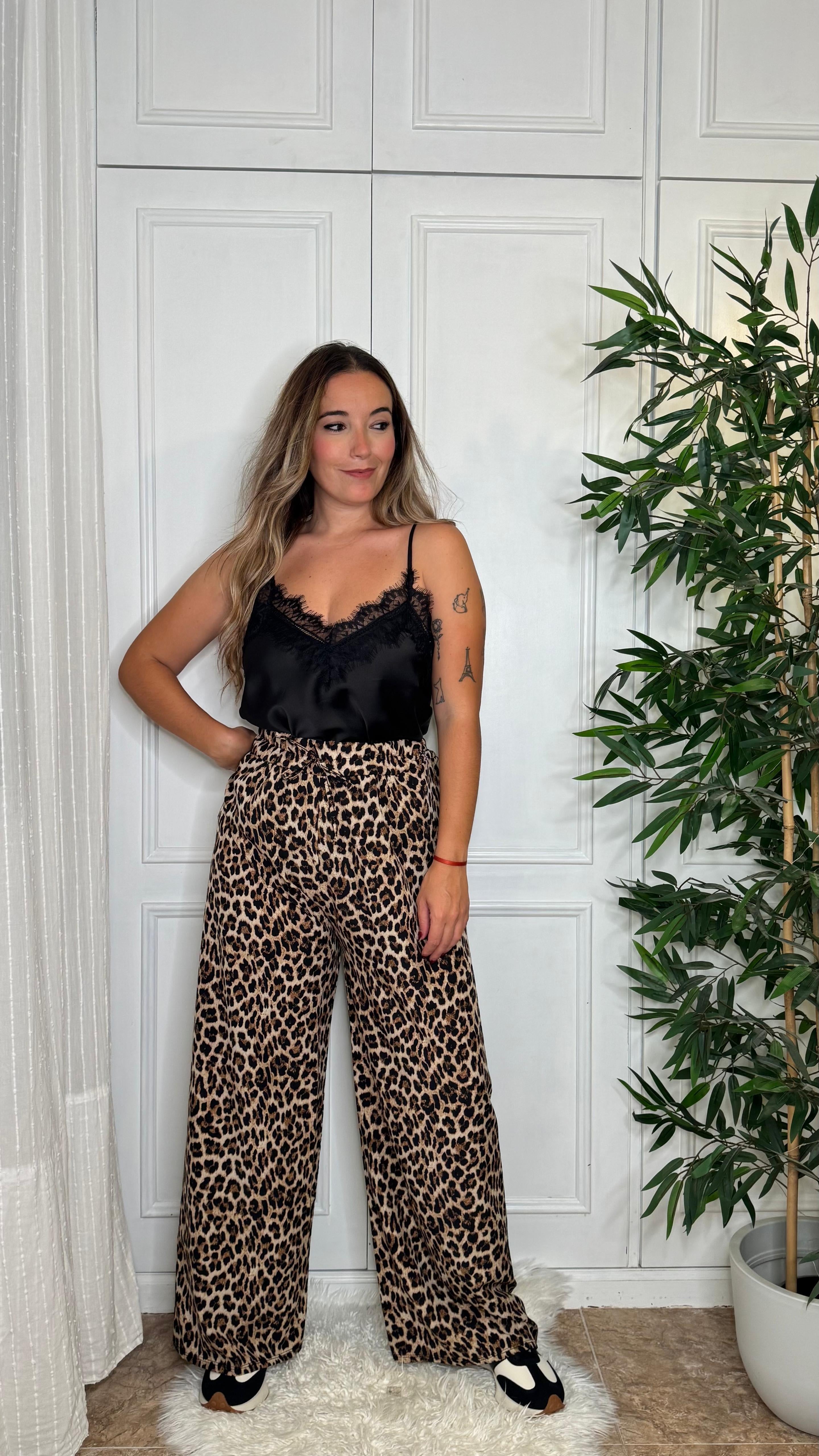 Pantalón Raso Animal Print