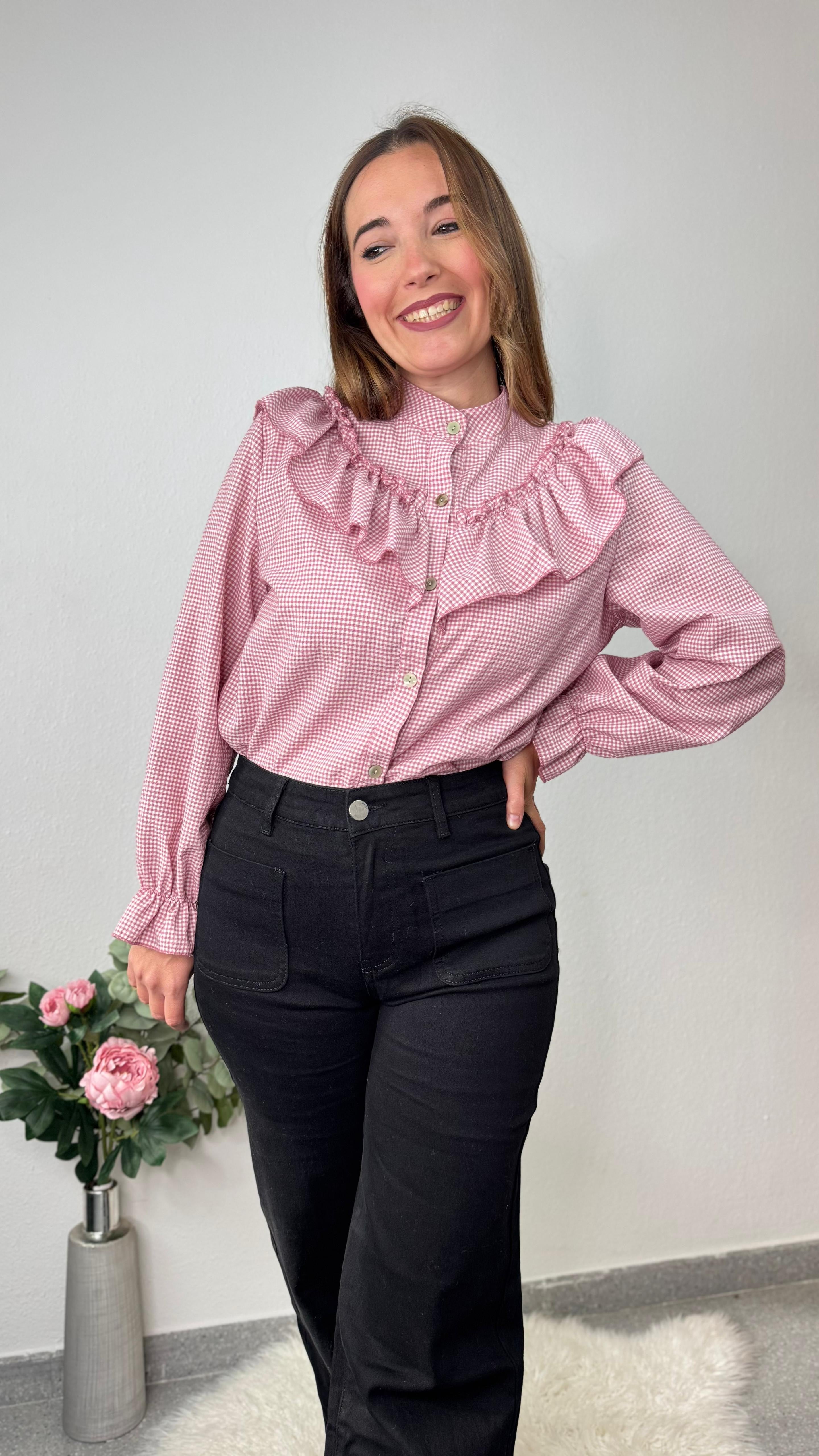 Camisa Cuadros Rosa