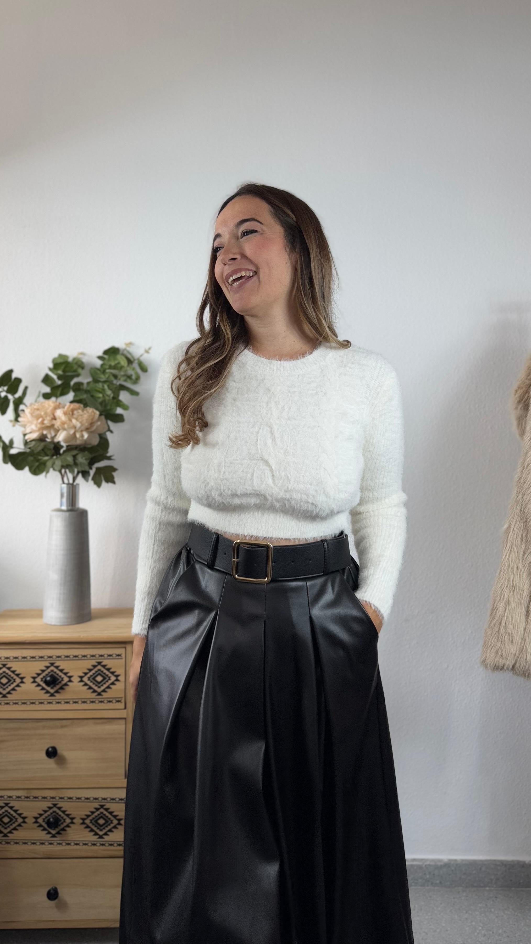 Falda Polipiel Negra